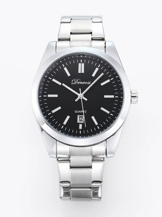 ChronoSteel – Herren-Quarzuhr aus Edelstahl mit Datumsanzeige