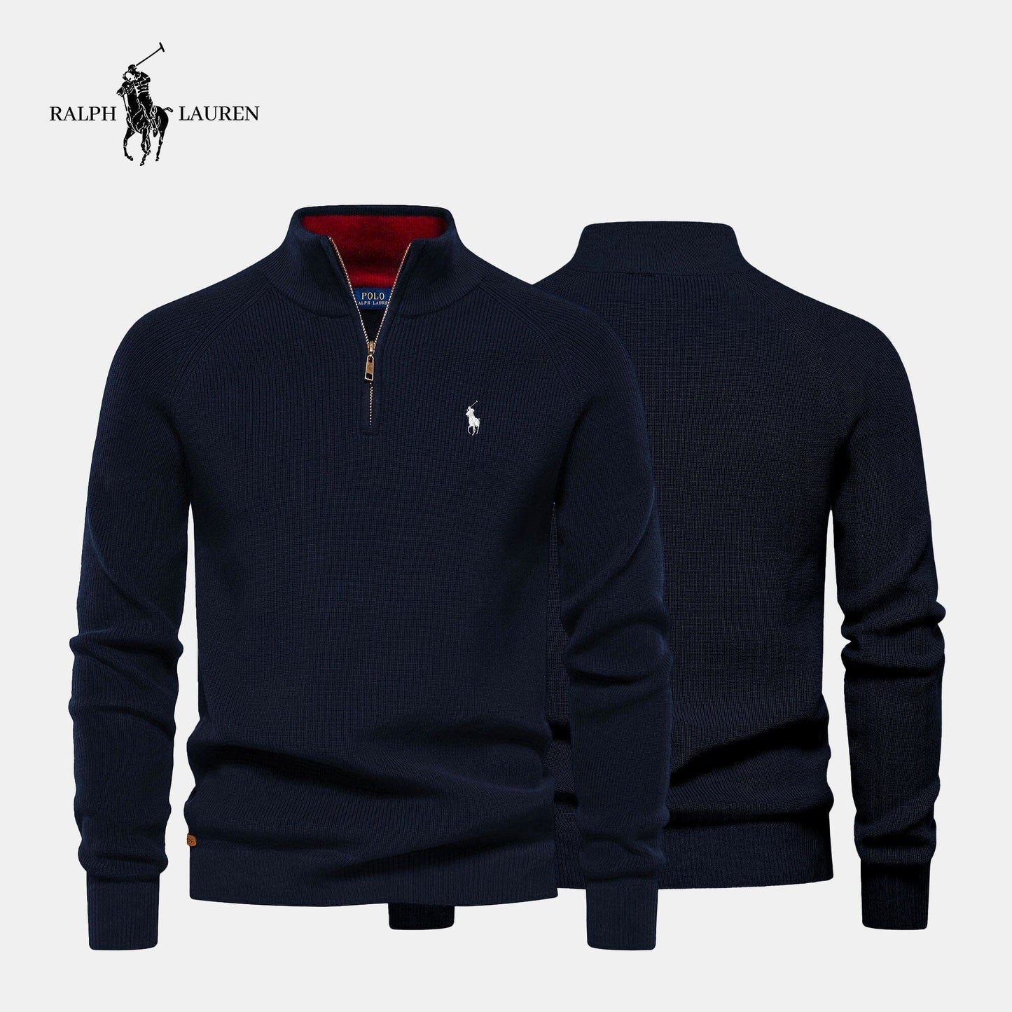 R&L Herren-Pullover mit Reißverschluss (RABATT)