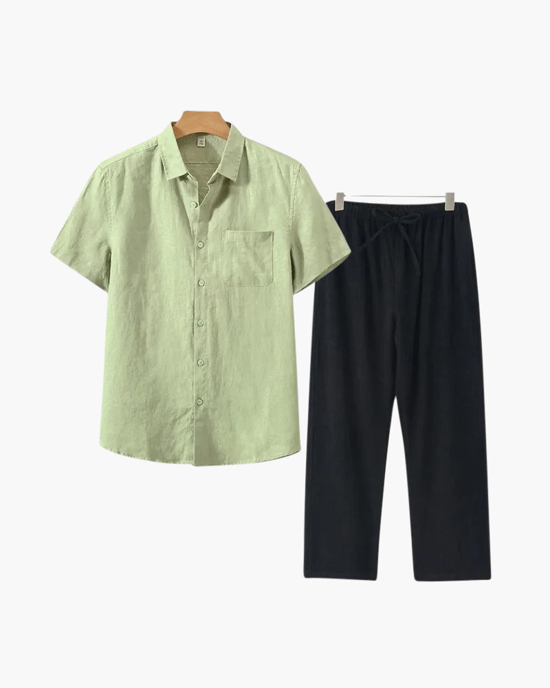 Branvel Leinen-Set (Kurzarm)