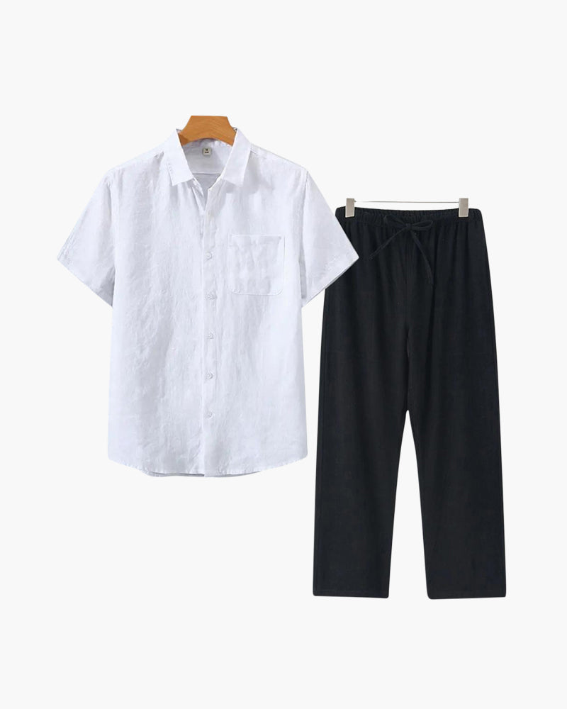 Branvel Leinen-Set (Kurzarm)